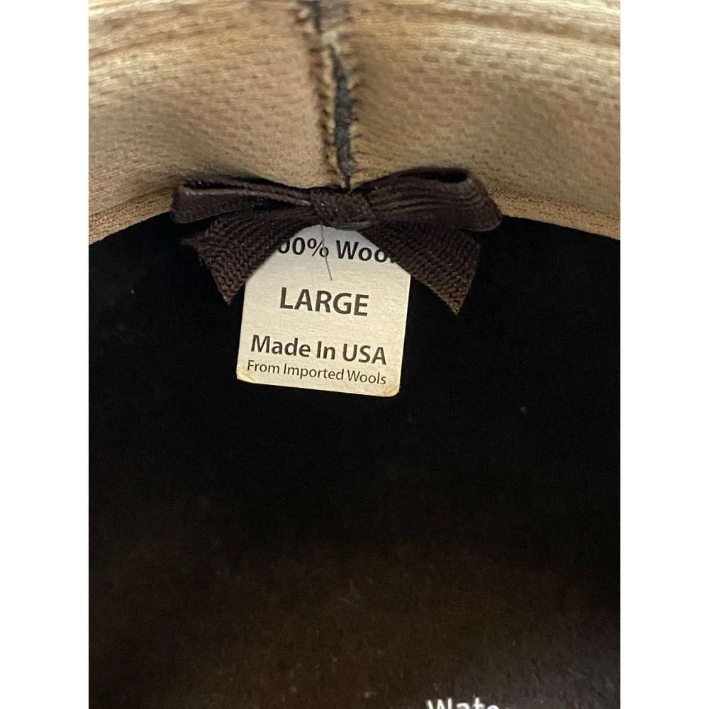 Stetson Crushable Wool Fedora Hat Brown Water Repellent Large Made in USA - Picture 5 of 13